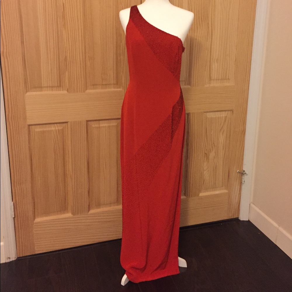 Gorgeous Red Beaded Gown